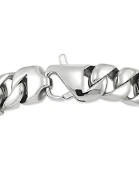 Legacy for Men by Simone I. Smith Large Curb Link Bracelet in Stainless Steel