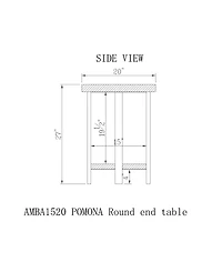 Pomona 20" Round End Table