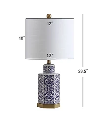 Jonathan Y Diana 23.5" Ginger Jar Ceramic,Metal Led Table Lamp