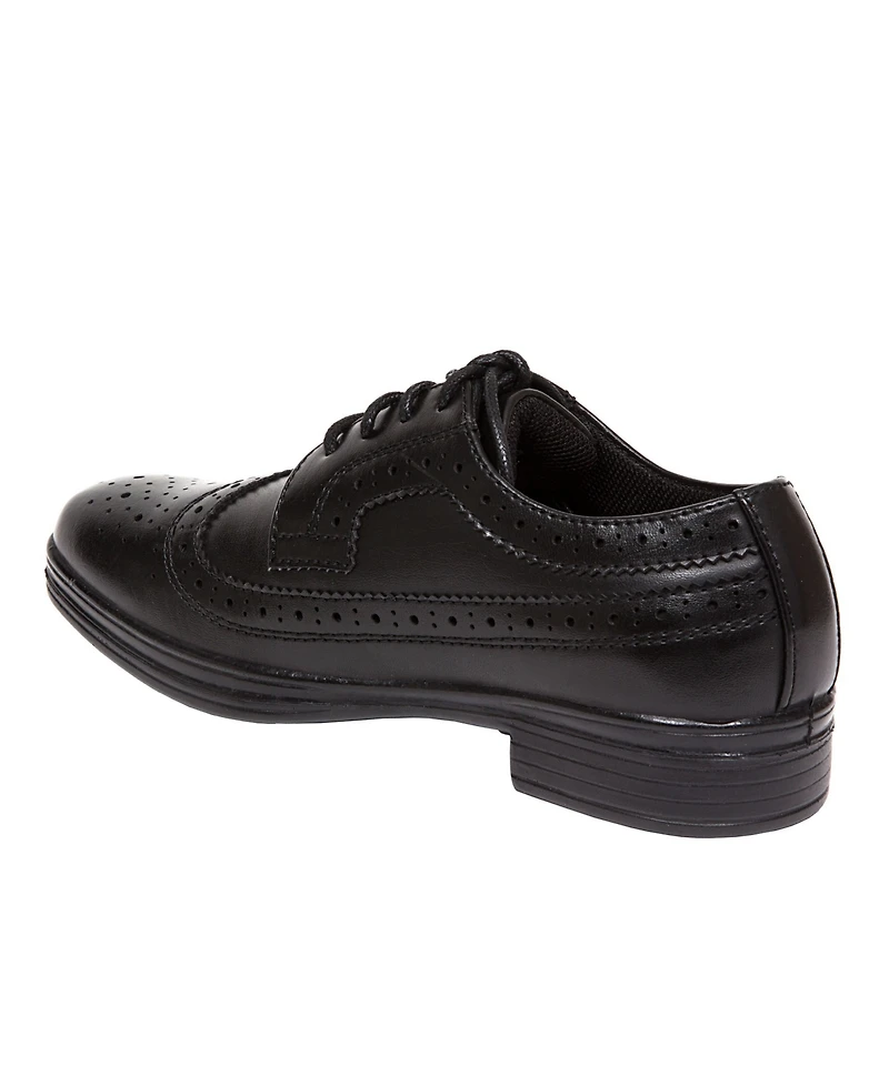 Deer Stags Little and Big Boys Wide Ace Dress Wing-Tip Comfort Oxford