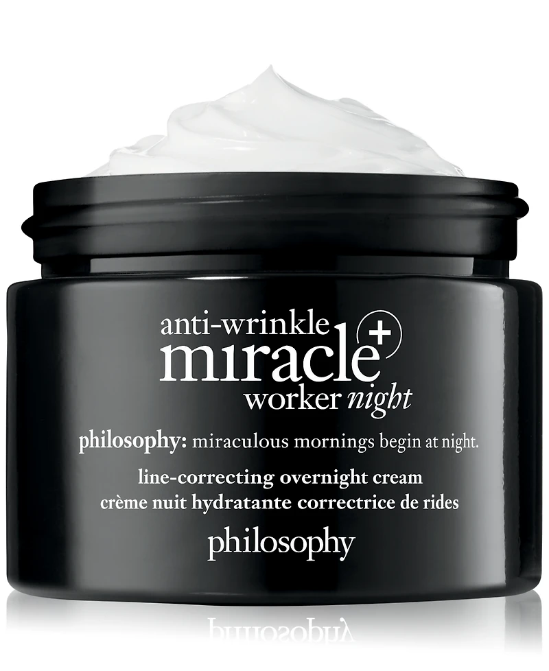 philosophy Anti-Wrinkle Miracle Worker+ Line-Correcting Overnight Cream, 2-oz.