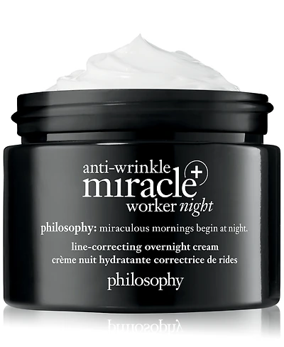 philosophy Anti-Wrinkle Miracle Worker+ Line-Correcting Overnight Cream, 2-oz.