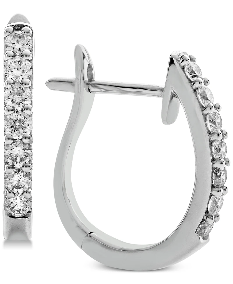 Diamond Hoop Earrings (1/2 ct. t.w.) 14k White or Yellow Gold