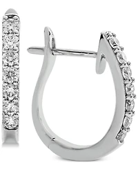 Diamond Hoop Earrings (1/2 ct. t.w.) 14k White or Yellow Gold