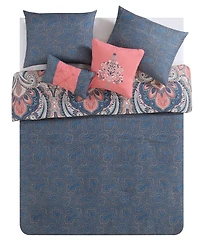 Vcny Home Casa Real Damask Reversible 4-Pc. Comforter Set, Full/Queen