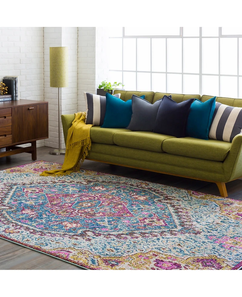 Closeout! Livabliss Anika Ani-1015 Aqua 5'3" x 7'3" Area Rug