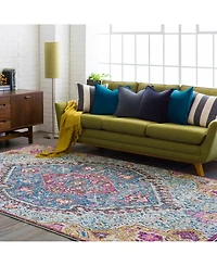 Closeout! Livabliss Anika Ani-1015 Aqua 5'3" x 7'3" Area Rug
