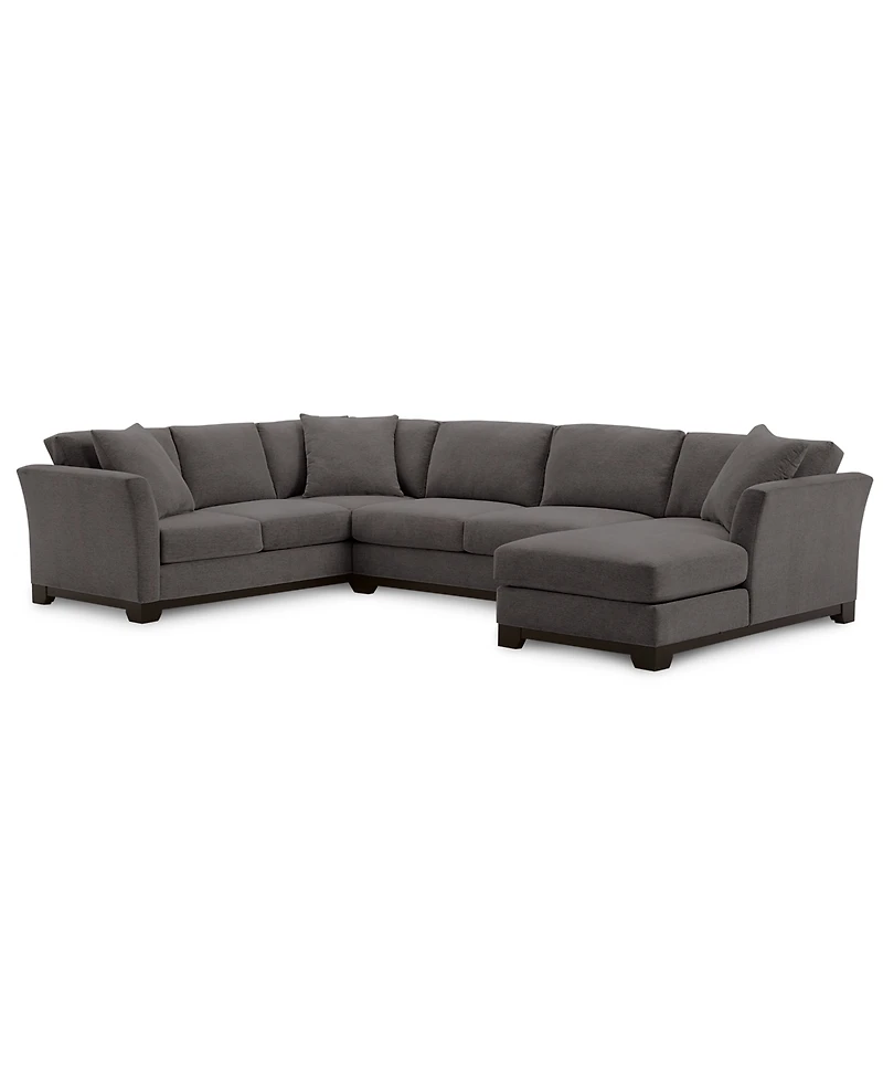 Elliot Ii 138" Fabric 3-Pc. Chaise Sectional, Created for Macy's