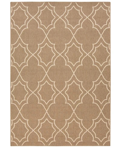 Livabliss Alfresco Alf-9587 Camel 2'3" x 4'6" Area Rug, Indoor/Outdoor
