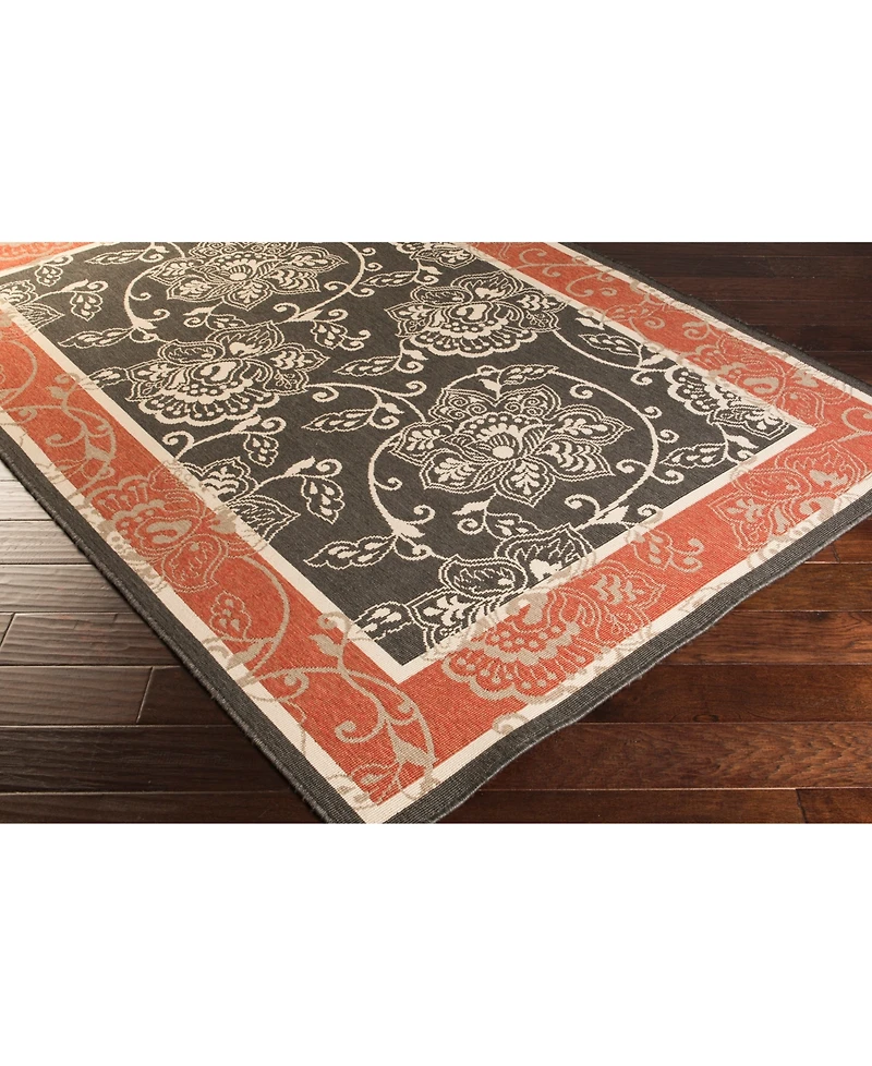 Livabliss Alfresco Alf-9592 Black 2'3" x 4'6" Area Rug, Indoor/Outdoor
