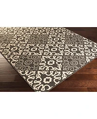 Livabliss Alfresco Alf-9637 Black 7'6" x 10'9" Area Rug, Indoor/Outdoor