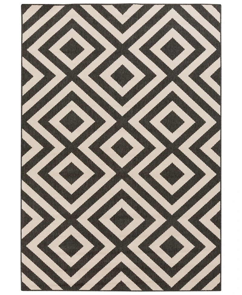 Livabliss Alfresco Alf-9639 Black 8'9" x 12'9" Area Rug, Indoor/Outdoor