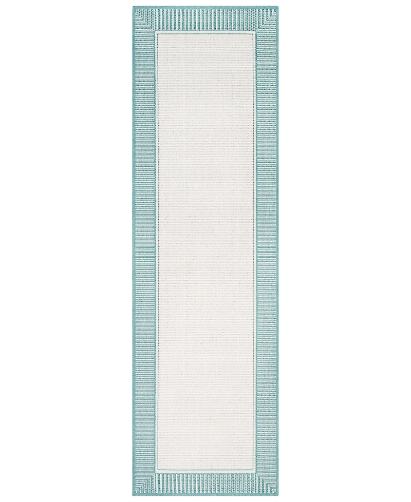 Livabliss Alfresco Alf-9680 Teal 2'3" x 11'9" Runner Area Rug, Indoor/Outdoor