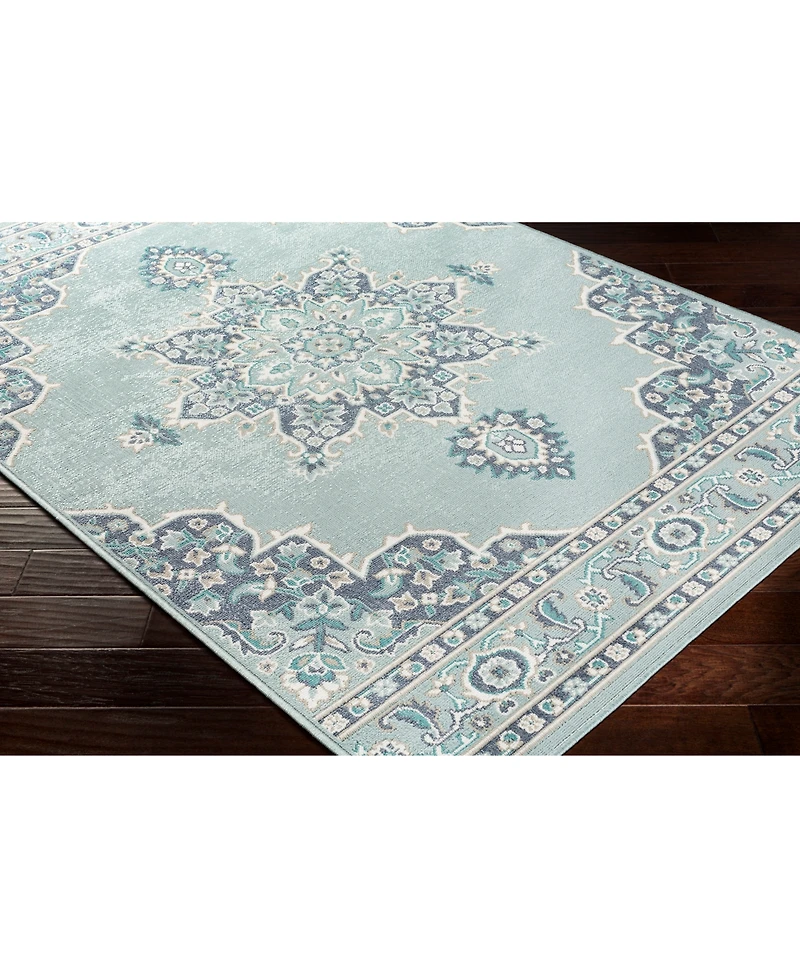 Closeout! Livabliss Alfresco Alf-9687 Aqua 3' x 5'6" Area Rug, Indoor/Outdoor
