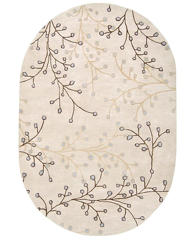 Livabliss Athena Ath-5008 Taupe 6' x 9' Oval Area Rug