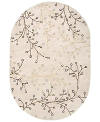 Livabliss Athena Ath-5008 Taupe 6' x 9' Oval Area Rug