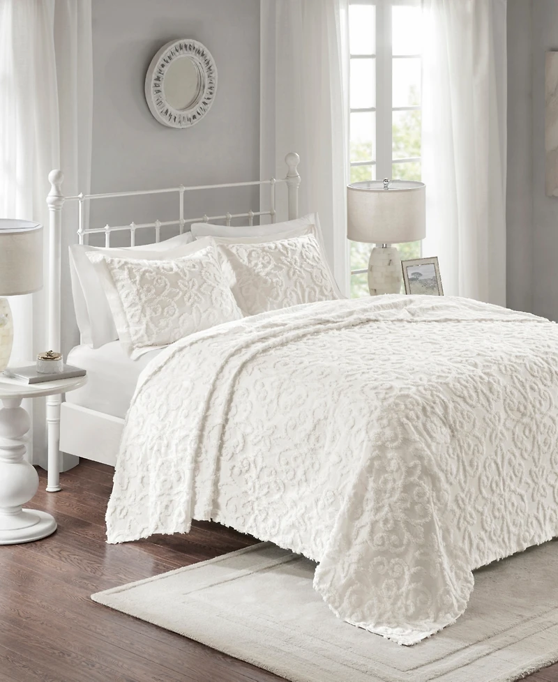 Madison Park Sabrina Tufted Chenille 3-Pc. Bedspread Set, Full/Queen