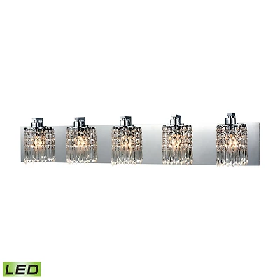 Optix 5 Light Vanity in Polished Chrome