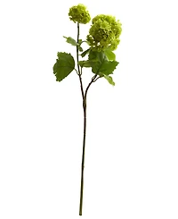 Nearly Natural 18" Snowball Hydrangea Artificial Flower, Set of 6