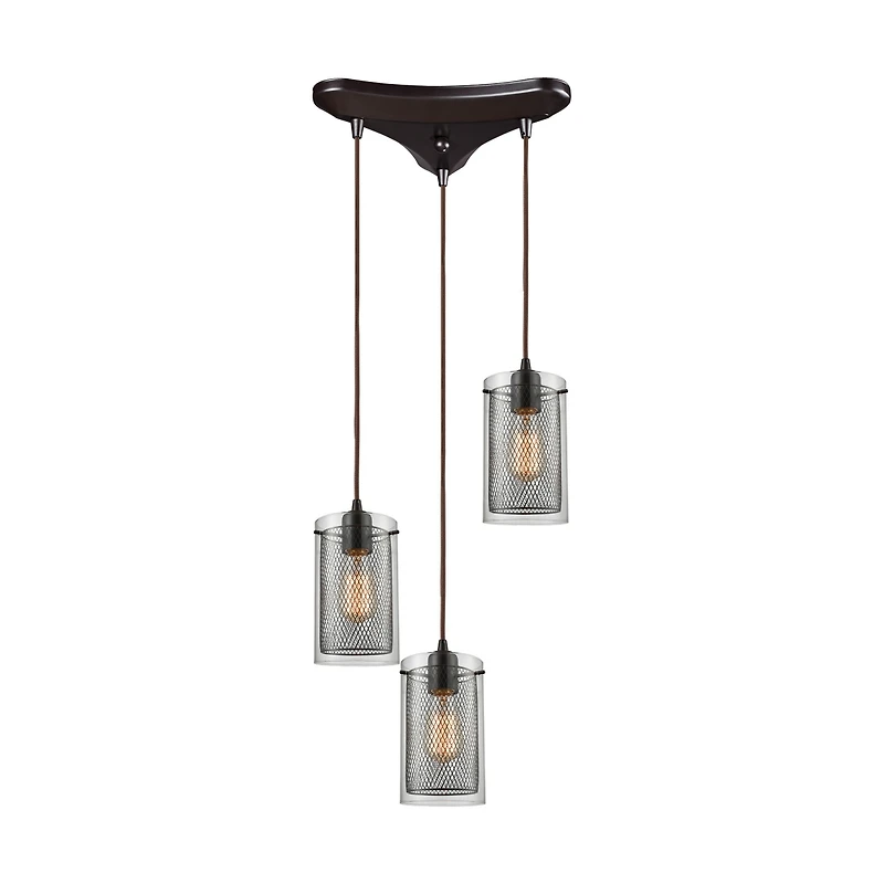 Brant 3 Light Pendant in Oil Rubbed Bronze