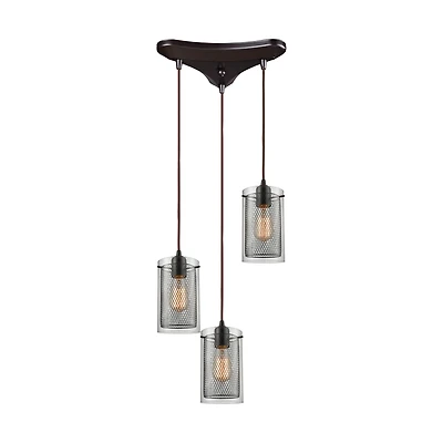 Brant 3 Light Pendant in Oil Rubbed Bronze