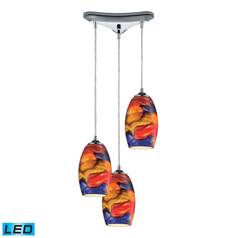 Surrealist Light Pendant in Polished Chrome