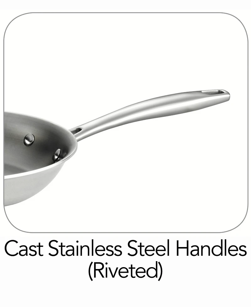 Tramontina Signature 8-Inch Tri-Ply Clad Stainless Steel Mirror Polished Small Fry Pan