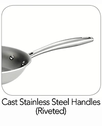 Tramontina Signature 8-Inch Tri-Ply Clad Stainless Steel Mirror Polished Small Fry Pan