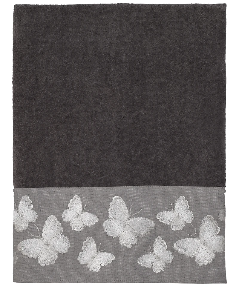 Avanti Yara Butterfly Bordered Cotton Bath Towel, 27" x 50"