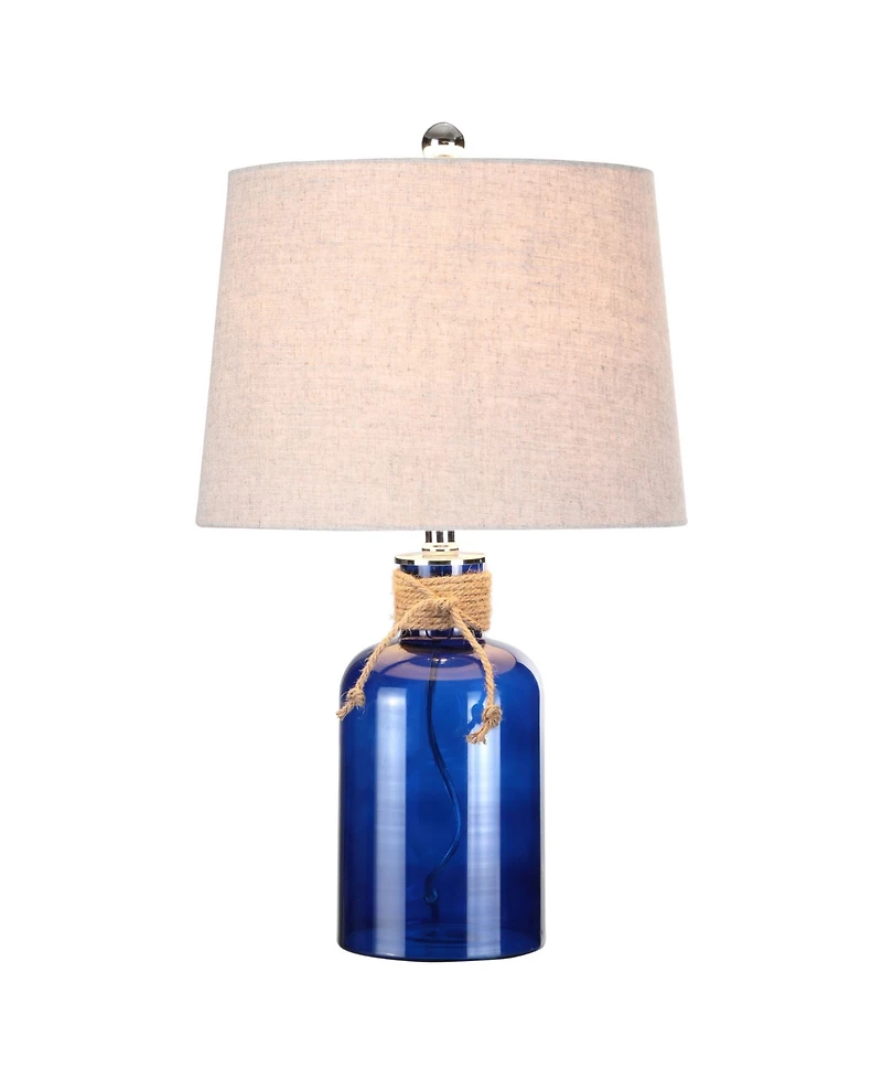 Jonathan Y Azure Glass Bottle Led Table Lamp