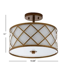 Jonathan Y Elizabeth Metal Led Flush Mount