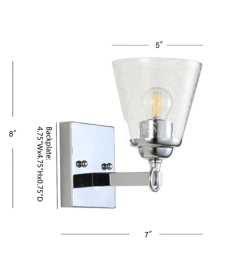 Jonathan Y Marion Hurricane Metal, Glass Vanity