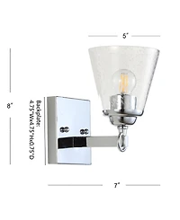 Jonathan Y Marion Hurricane Metal, Glass Vanity