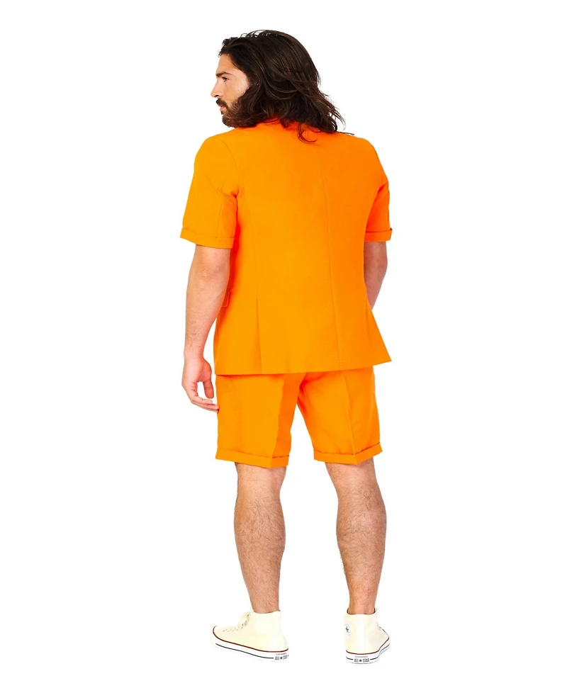 OppoSuits Men's Summer Suit - Shorts Suit - The Orange - Formal Party Clothing