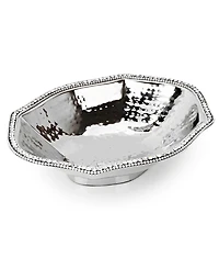 Classic Touch Stainless Steel Octagonal Dish with Diamonds