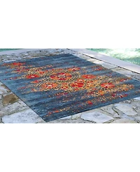 Liora Manne' Marina 8046 Suzanie Blue 3'3" x 4'11" Indoor/Outdoor Area Rug