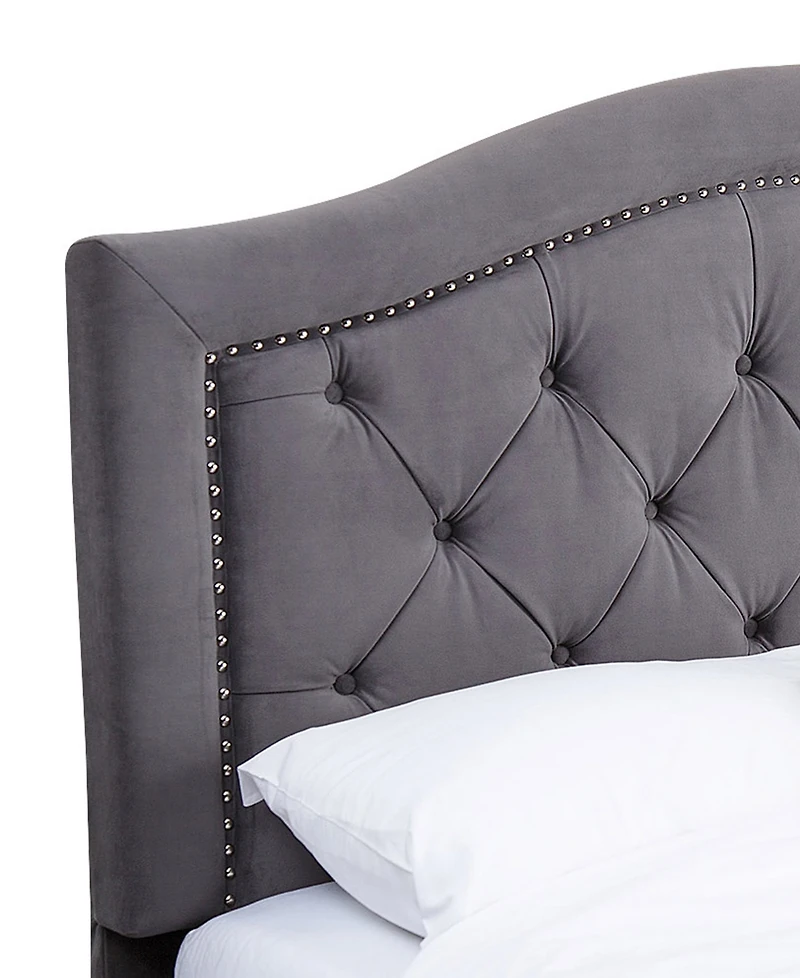 Simone Tufted Velvet Headboard - Full/Queen