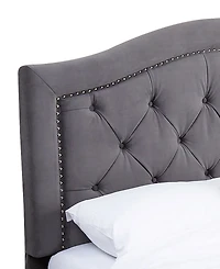 Simone Tufted Velvet Headboard - Full/Queen