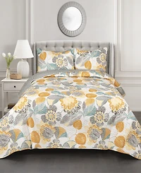 Lush Decor Lovely Leaf 3-Pc Set Quilt Set, King