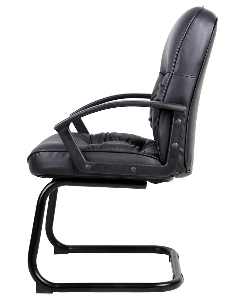 Boss Office Products Mid Back LeatherPlus Guest Chair