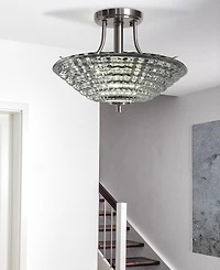 Dale Tiffany Wendy Led Crystal Semi Flush Mount
