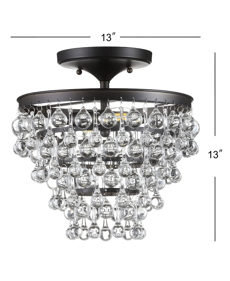 Jonathan Y Toronto Metal or Crystal Led Flush Mount