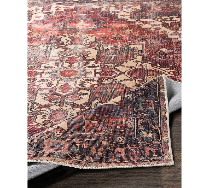 Livabliss Amelie Aml-2308 Rust Machine-Washable 5'3" x 7'3" Area Rug