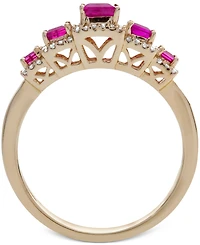 Sapphire (3/4 ct. t.w.) & Diamond (1/6 Ring 14k Gold (Also Available Ruby Emerald)