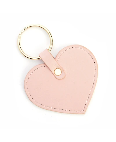 Royce New York Heart Shaped Leather Key Fob