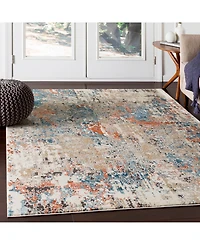 Livabliss Pune Pun-2302 Teal 2'7" x 10'3" Runner Area Rug