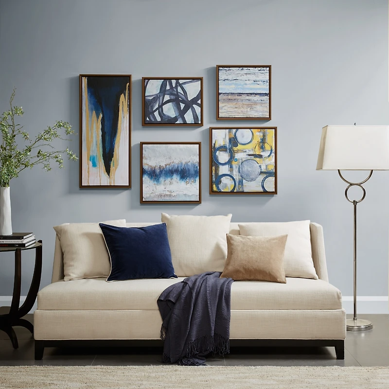 Madison Park Blue Bliss Gallery Art, Set of 5