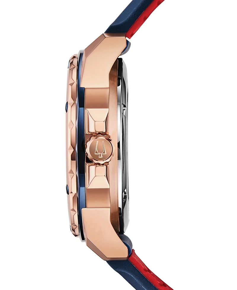 Bulova Men's Automatic Marine Star Blue Silicone Strap Watch 45mm