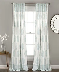 Teardrop Leaf Print Curtain Sets