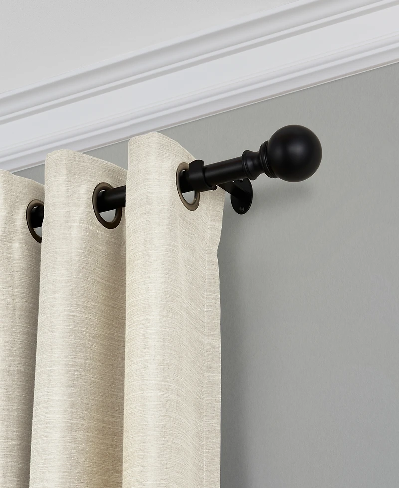 Cordelia Adjustable 28"-48" Curtain Rod with Ball Finials